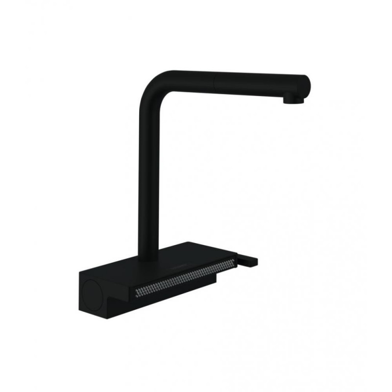 Смеситель для кухни чёрный Hansgrohe Aquno Select M81 73836670