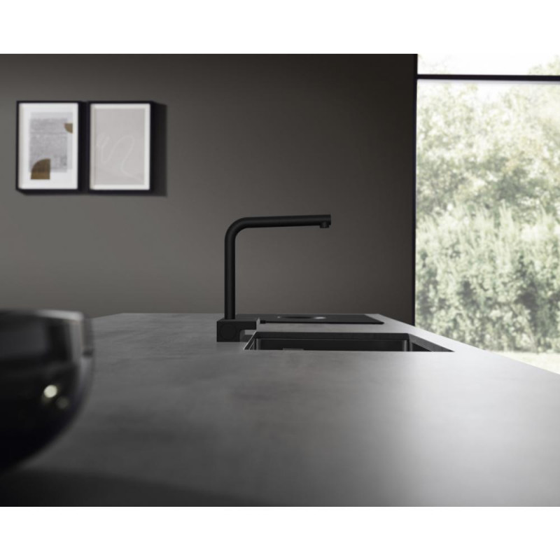 Смеситель для кухни чёрный Hansgrohe Aquno Select M81 73836670