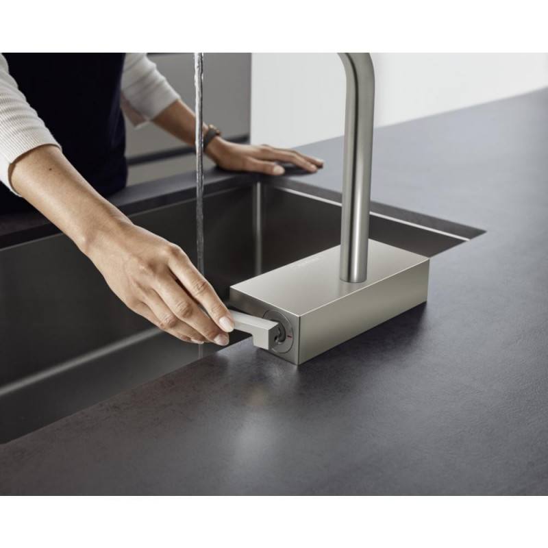 Смеситель для кухни сталь Hansgrohe Aquno Select M81 73836800