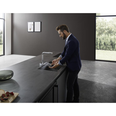 Смеситель для кухни сталь Hansgrohe Aquno Select M81 73836800