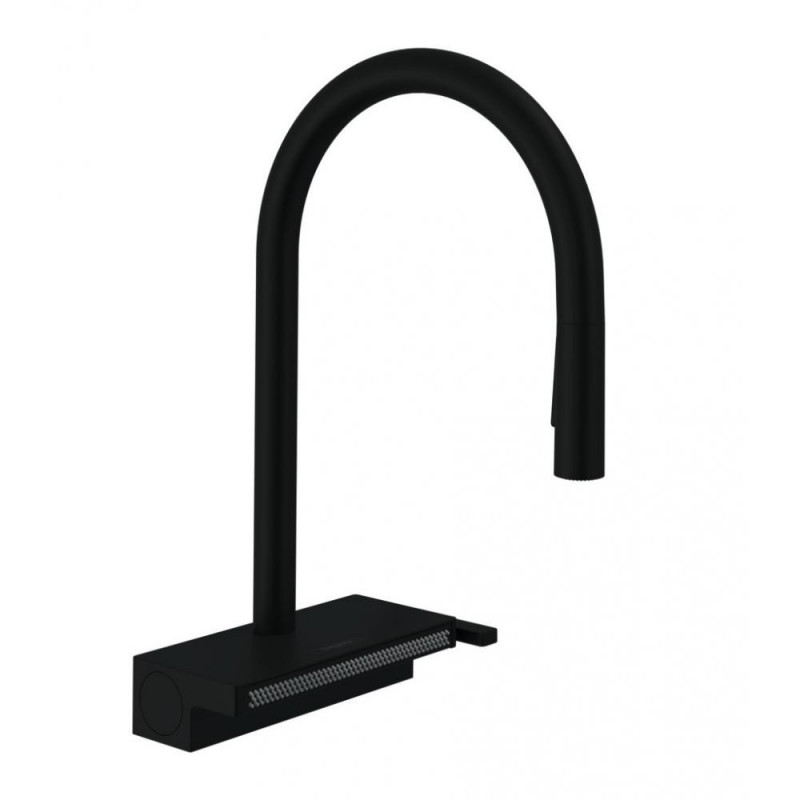 Смеситель для кухни чёрный Hansgrohe Aquno Select M81 73837670