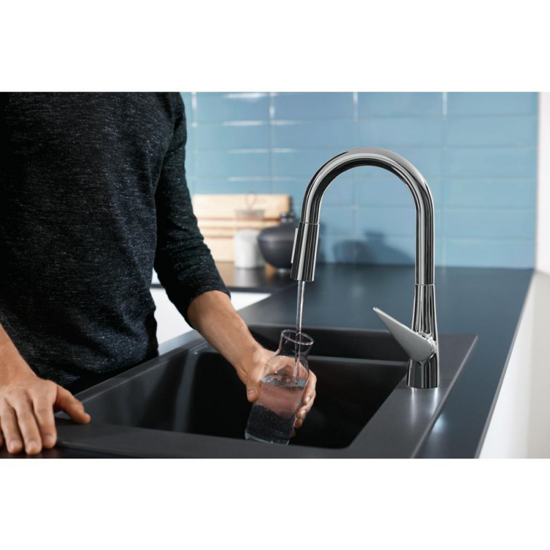 Смеситель для кухни сталь Hansgrohe Talis M51 73850800