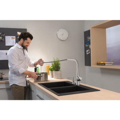 Смеситель для кухни сталь Hansgrohe Talis M51 73867800