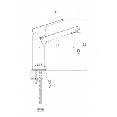 Смеситель для раковины хром Cersanit Flavis A63037