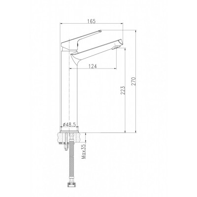 Смеситель для раковины хром Cersanit Flavis A63038