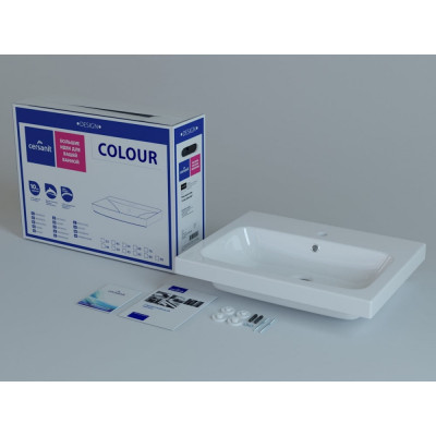 Раковина подвесная белая 60см Cersanit Colour UM-COL60/1
