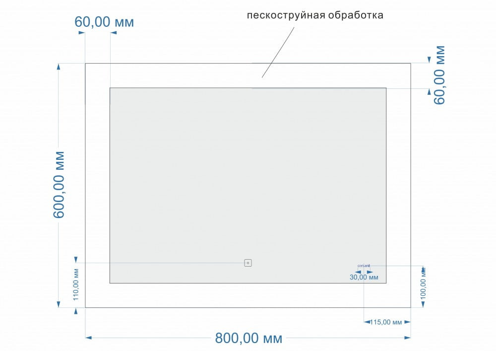 Зеркало с подсветкой 80x60см Cersanit LED LU-LED030*80-d-Os
