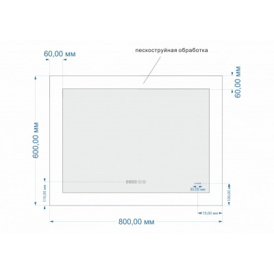 Зеркало с подсветкой 80x60см Cersanit LED LU-LED060*80-p-Os