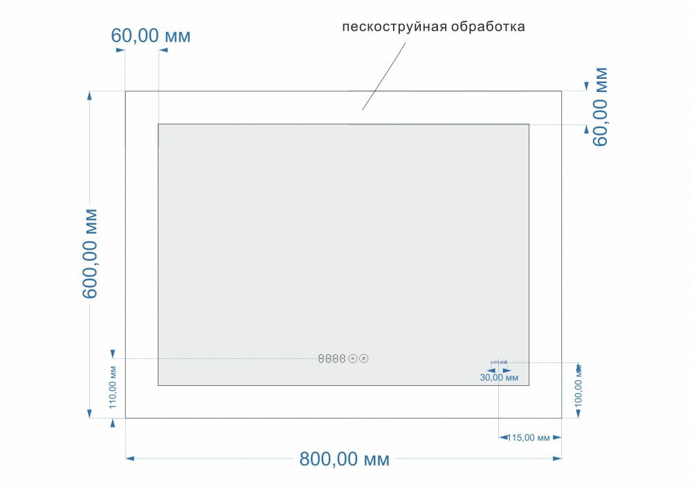 Зеркало с подсветкой 80x60см Cersanit LED LU-LED060*80-p-Os