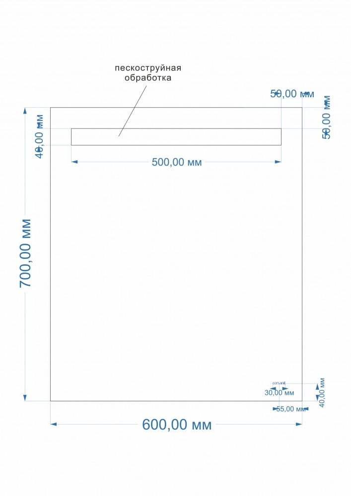 Зеркало с подсветкой 60x70см Cersanit LED LU-LED010*60-b-Os