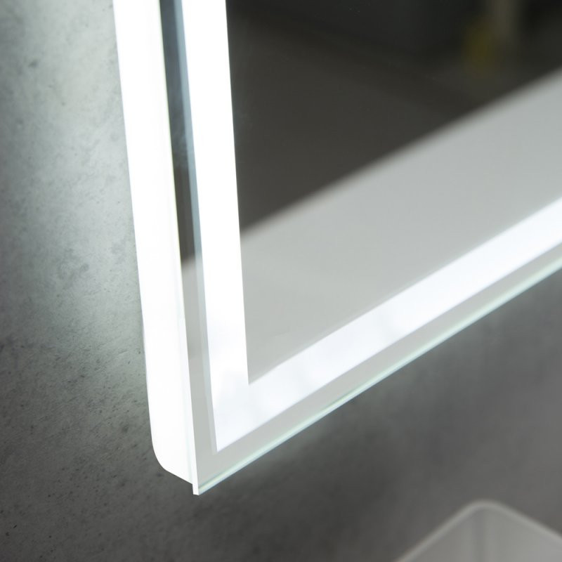 Зеркало BelBagno SPC-GRT-900-800-LED-BTN с встроенным светильником и кнопочным выключателем