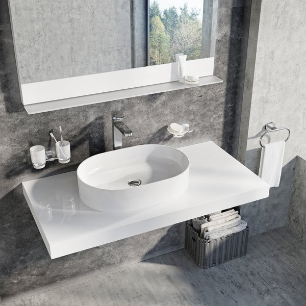Умывальник 55x37x12см Ravak Ceramic Slim-O накладной керамический