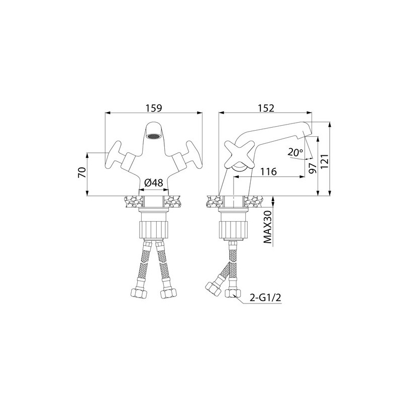 Смеситель для раковины хром Iddis Acros ACRSB00i01