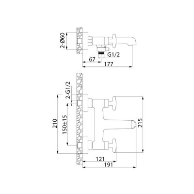 Смеситель для ванны хром Iddis Acros ACRSB02i02WA
