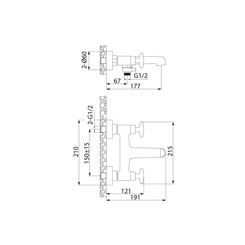 Смеситель для ванны хром Iddis Acros ACRSB02i02WA
