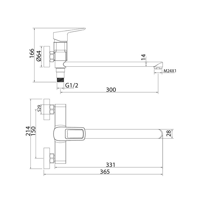Смеситель для ванны хром Iddis Spin SPISBL2i10WA