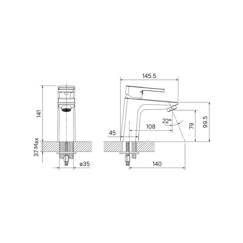 Смеситель для раковины хром Iddis Bild BILSB00i01
