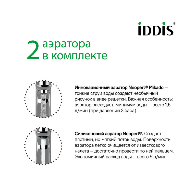 Смеситель для раковины хром Iddis Slide SLISBBTi01
