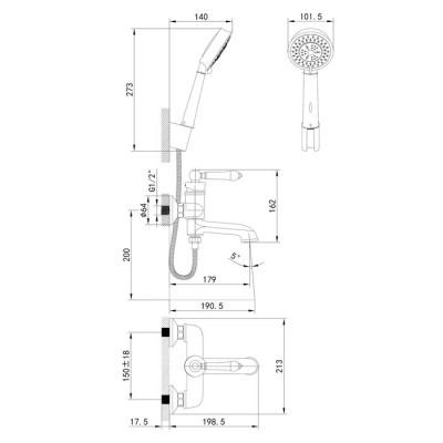 Смеситель для ванны хром Iddis Oxford OXFSB02i02