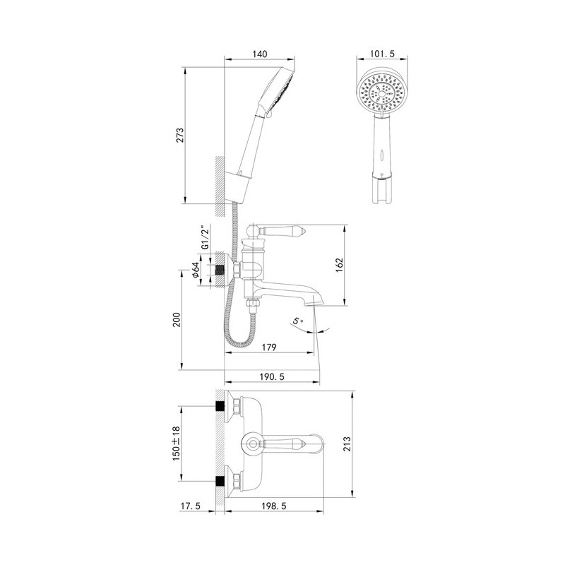 Смеситель для ванны хром Iddis Oxford OXFSB02i02