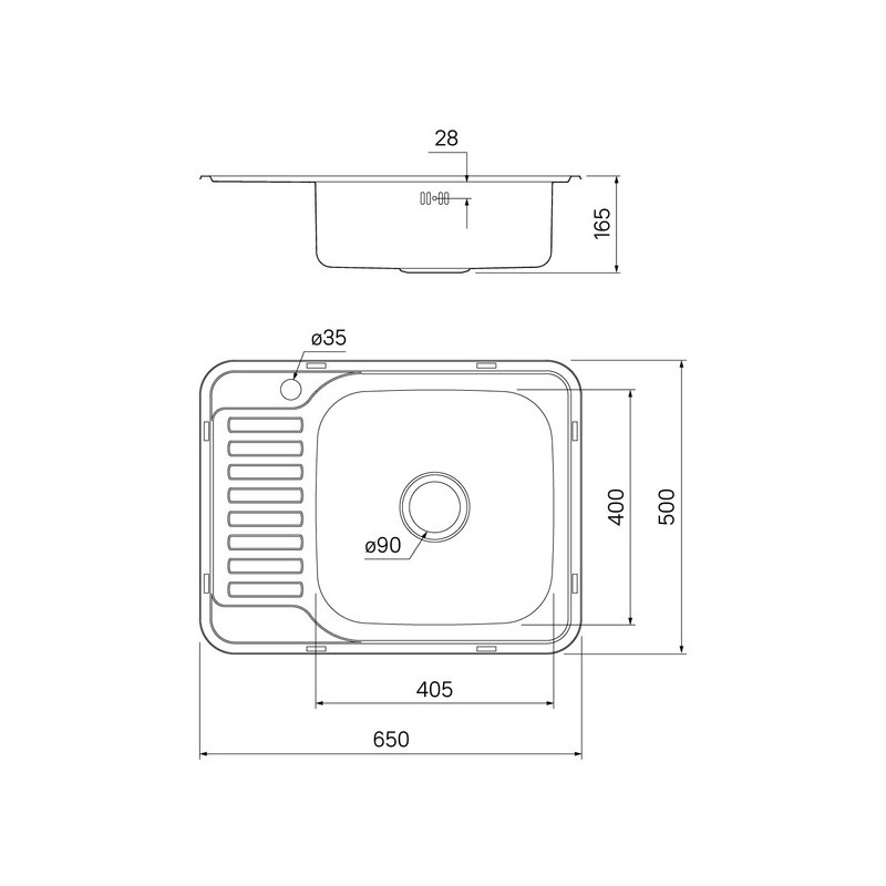 Мойка из нержавеющей стали Iddis Basic BAS65SRi77