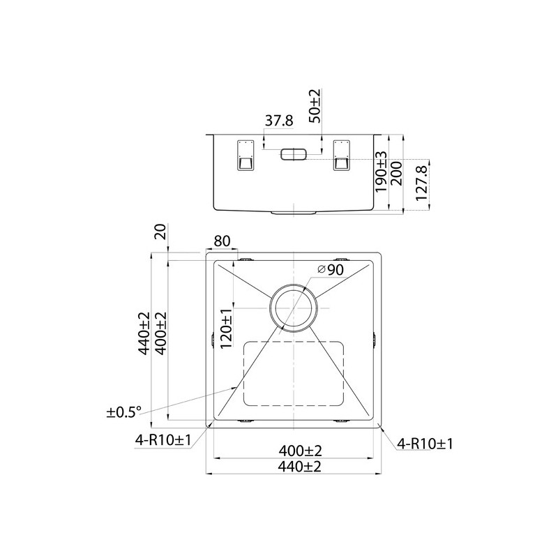 Мойка из нержавеющей стали бронза Iddis Edifice EDI44B0i77