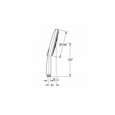 Лейка для душа 3-реж.GROHE Rainshower SmartActive 150 Grohe, 26590000