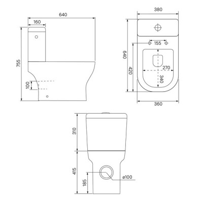 Унитаз-компакт безободковый белый Iddis Drum DRU2DSEi24