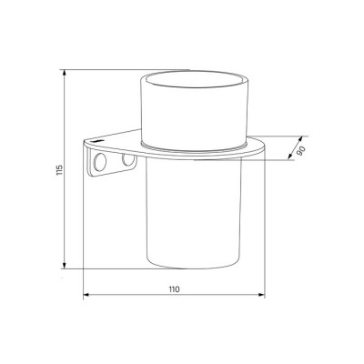Стакан белый Iddis Noa NOAWTG0i45