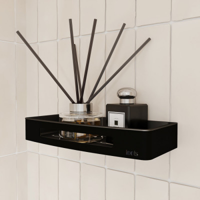 Полка для ванны черная Iddis Optima Home SHE10SBi44