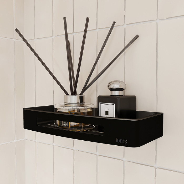 Полка для ванны черная Iddis Optima Home SHE10SBi44