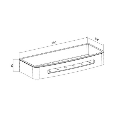 Полка для ванны черная Iddis Optima Home SHE10SBi44