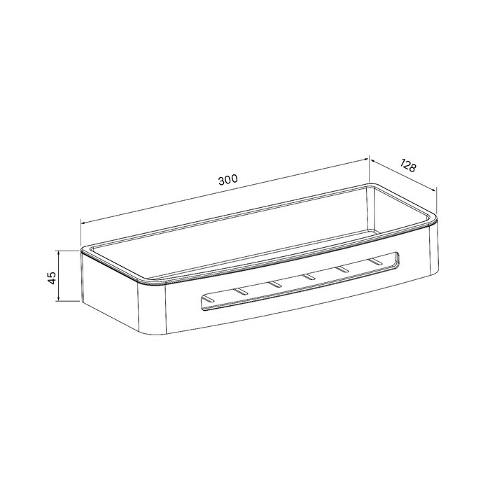 Полка для ванны черная Iddis Optima Home SHE10SBi44