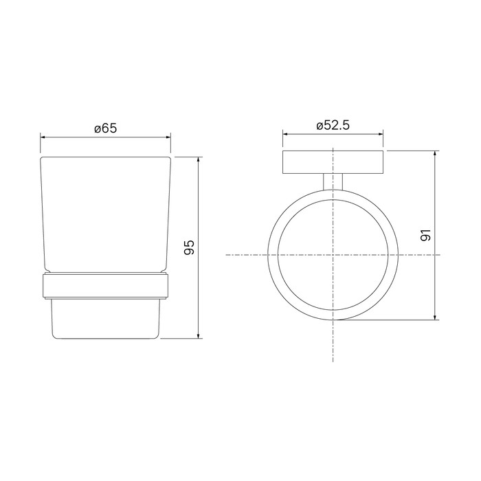 Стакан хром Iddis Sena SENSSG1i45