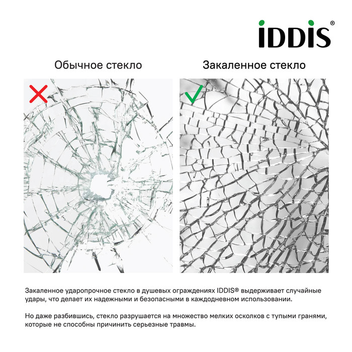 Душевой уголок черный профиль 90х90х195см Iddis Slide SLI6BS0i23