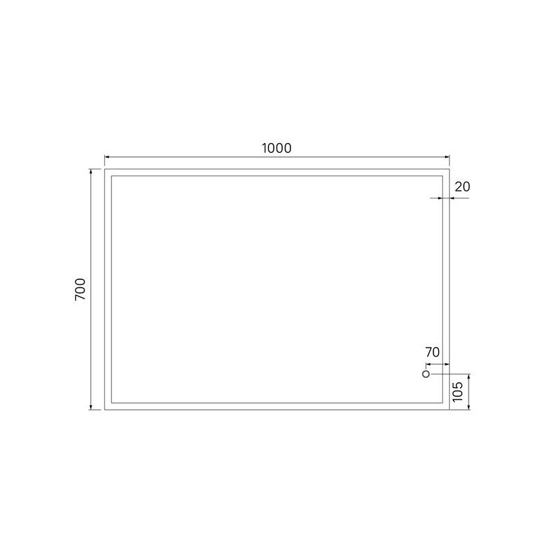 Зеркало с подсветкой 100x70см Iddis Brick BRI1000i98