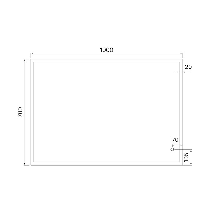 Зеркало с подсветкой 100x70см Iddis Brick BRI1000i98
