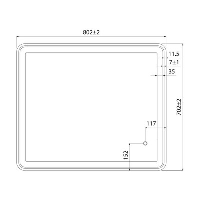 Зеркало с подсветкой 80x70см Iddis Cloud CLO8000i98