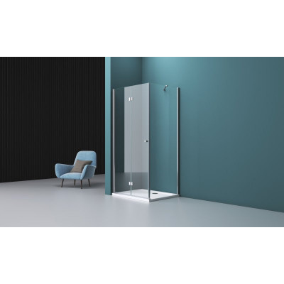 Душевой уголок 100х90х195см Belbagno Albano ALBANO-ASH-1-100/90-C-Cr