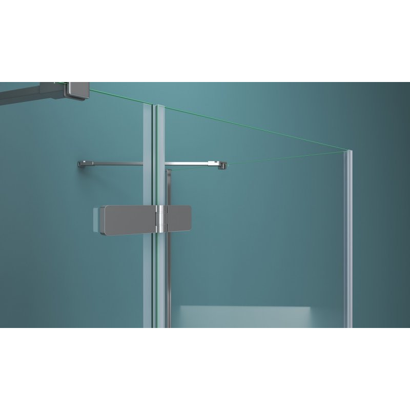 Душевой уголок левый 80х100х195см Belbagno Kraft KRAFT-AH-12-80/100-C-Cr-L