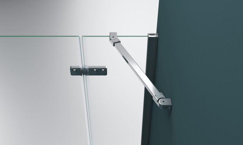Душевой уголок левый 90х80х195см Belbagno Kraft KRAFT-AH-12-90/80-C-Cr-L