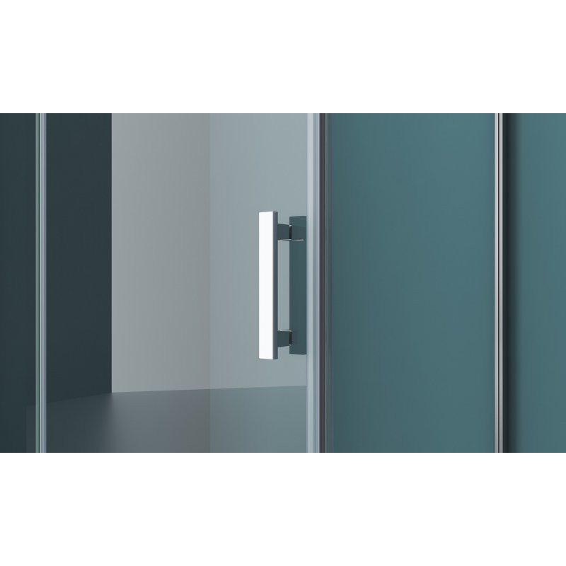 Душевой уголок левый 90х100х195см Belbagno Kraft KRAFT-AH-12-90/100-C-Cr-L