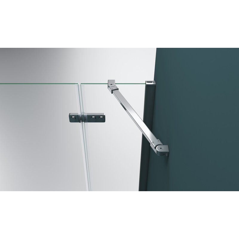 Душевой уголок левый 90х100х195см Belbagno Kraft KRAFT-AH-12-90/100-C-Cr-L