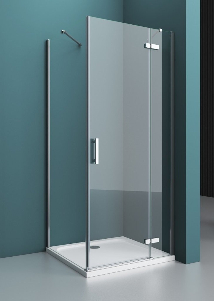 Душевой уголок правый 90х100х195см Belbagno Kraft KRAFT-AH-12-90/100-C-Cr-R
