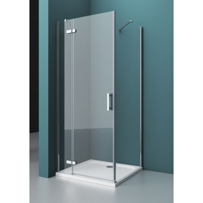Душевой уголок левый 120х90х195см Belbagno Kraft KRAFT-AH-12-120/90-C-Cr-L
