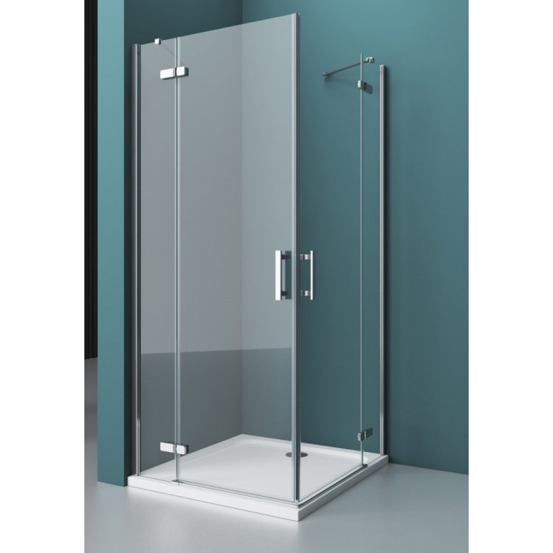 Душевой уголок левый 120х80х195см Belbagno Kraft KRAFT-AH-22-120/80-C-Cr-L