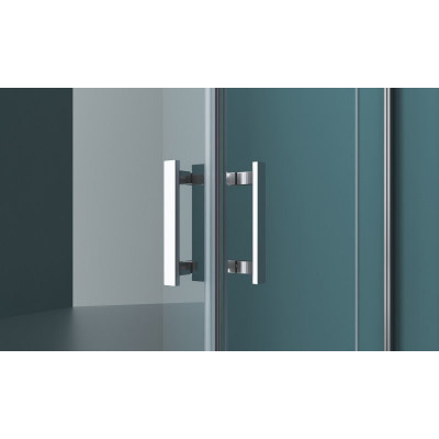 Душевой уголок левый 120х80х195см Belbagno Kraft KRAFT-AH-22-120/80-C-Cr-L