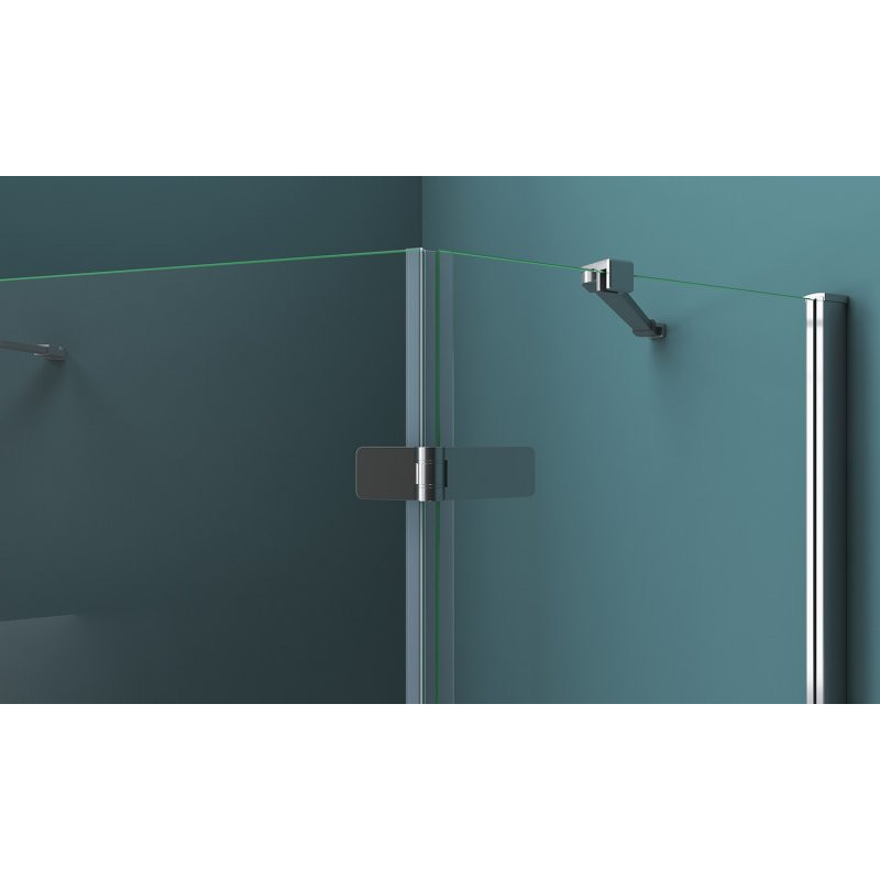 Душевой уголок левый 80х80х195см Belbagno Kraft KRAFT-P-1-80-C-Cr-L