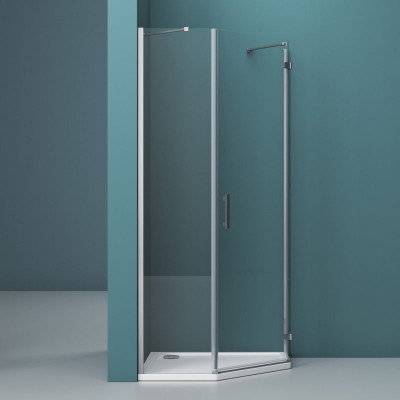 Душевой уголок левый 80х80х195см Belbagno Kraft KRAFT-P-1-80-C-Cr-L