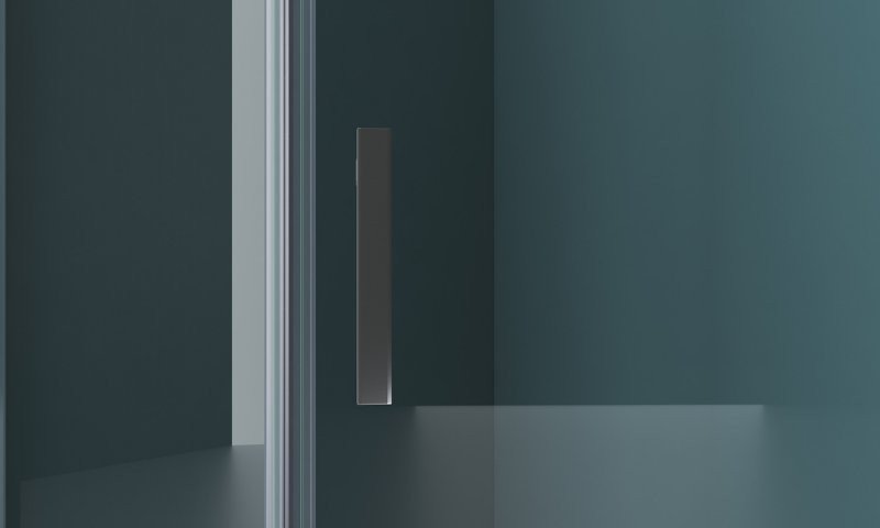 Душевой уголок левый 80х80х195см Belbagno Kraft KRAFT-P-1-80-C-Cr-L